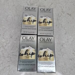 Lot of 4 Trial Size Olay Whip Light As‎ Air Finish Active Face Moisturizer